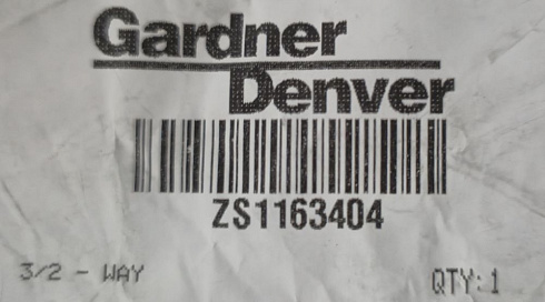 ZS1163404 Соленоидный клапан для Gardner Denver